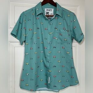 RSVLTS Womens M Aloha Surf & Cruiser Shirt Kunuflex Button Up Short Sleeve Shirt